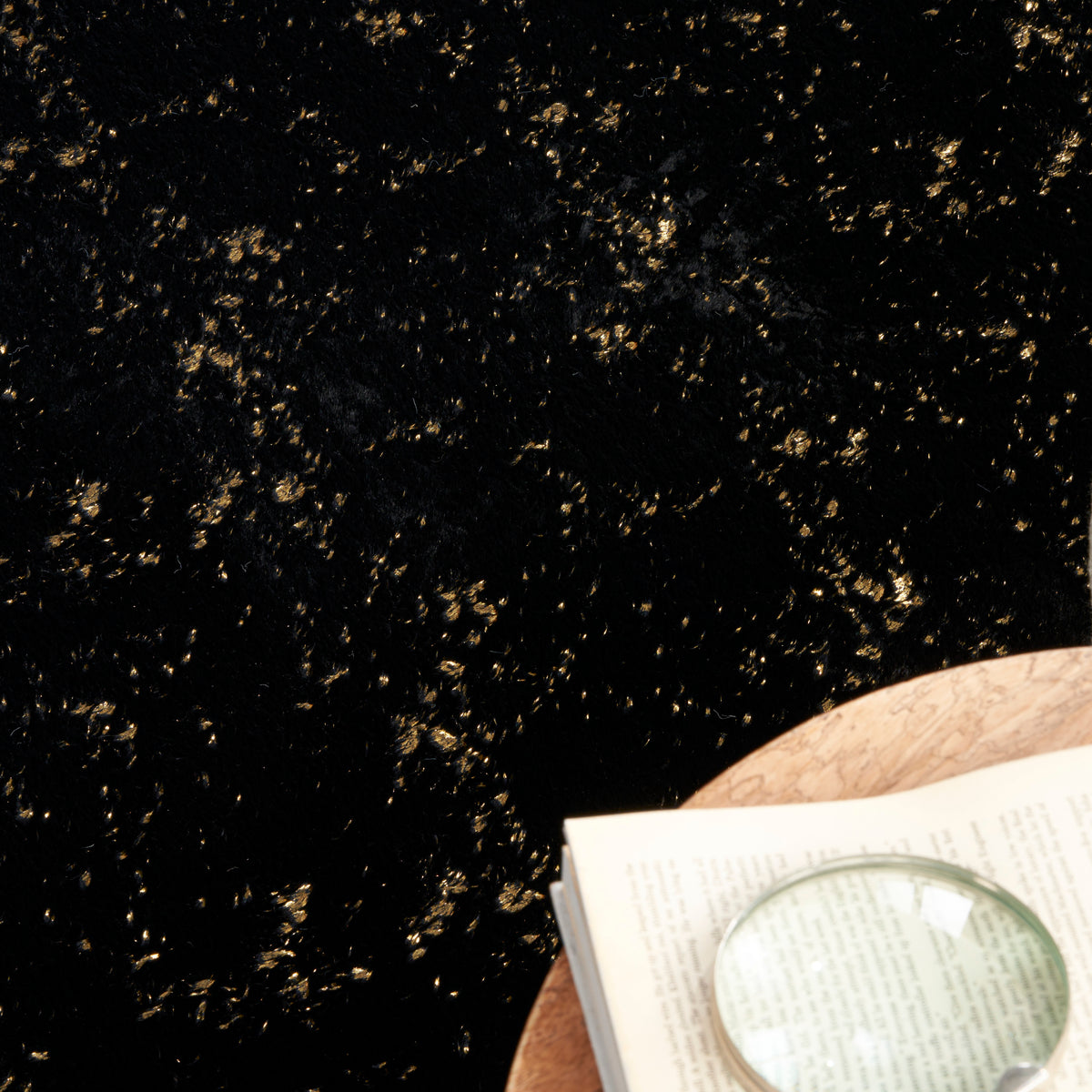 nourison cozy shimmer csh01 black gold rug