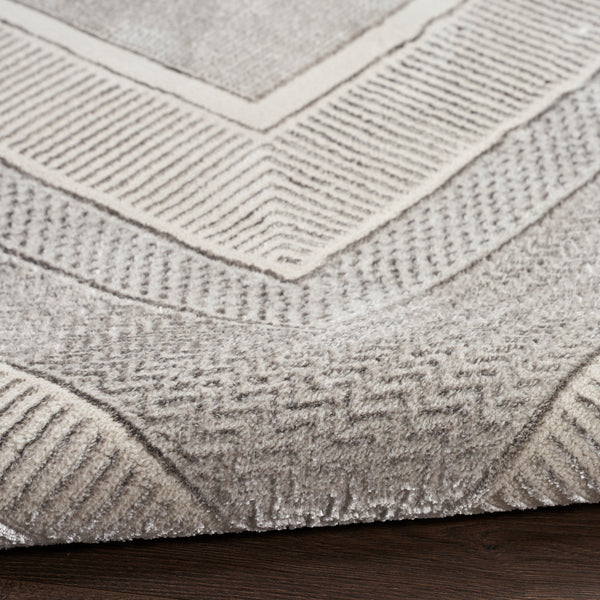 nourison glitz glz07 silver rug