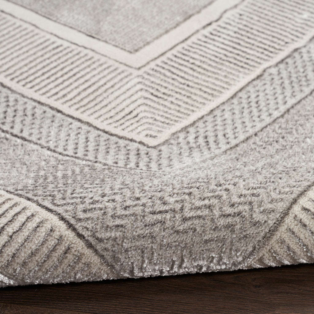 nourison glitz glz07 silver rug