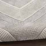 nourison glitz glz07 silver rug
