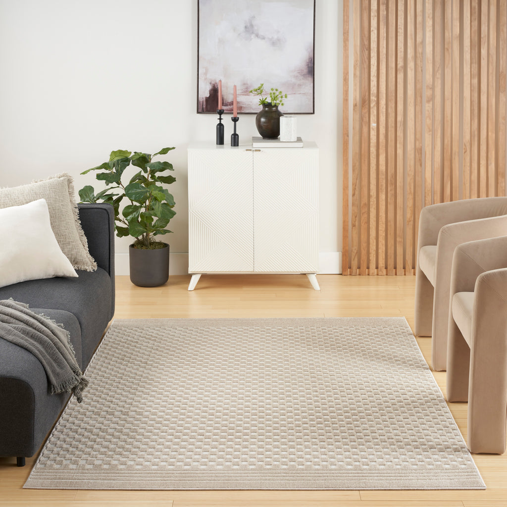 nourison care free caf02 beige rug