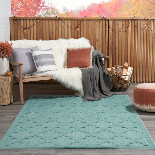 nourison easy care nes01 aqua teal rug