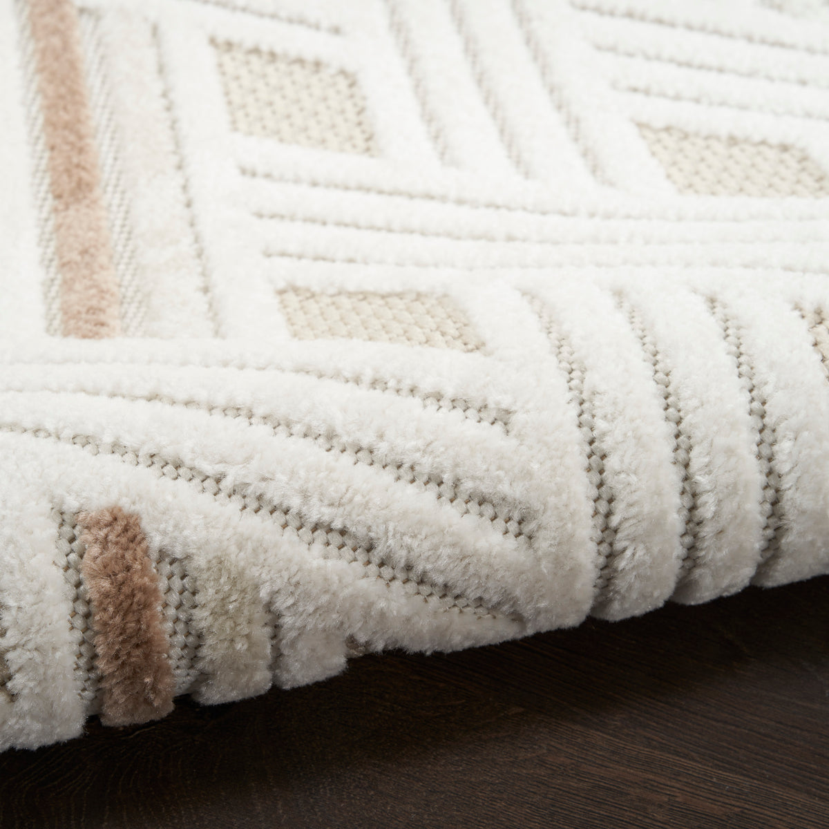 nourison care free caf05 ivory beige rug