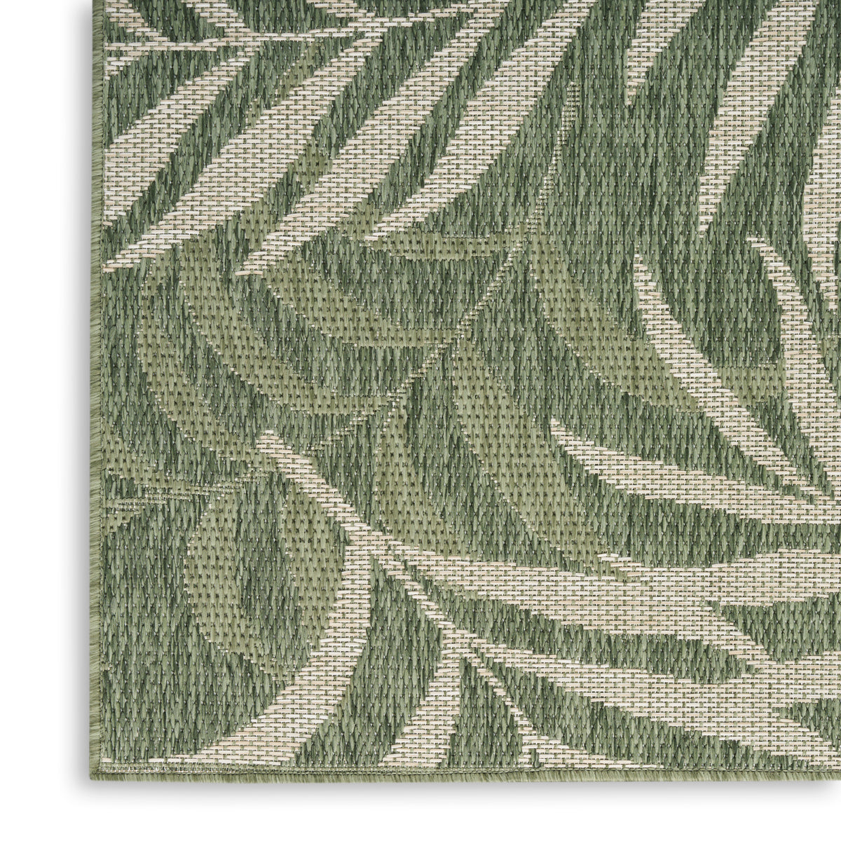 nourison garden oasis goa01 green ivory rug