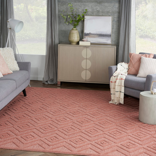 nourison versatile nrv01 coral orange rug