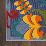 nourison aloha alh17 navy multicolor rug