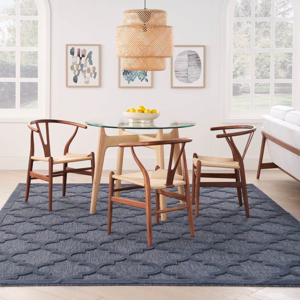 nourison easy care nes01 navy blue rug