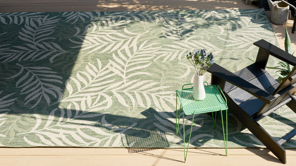 nourison garden oasis goa01 green ivory rug