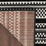 nourison grafix grf41 black white rug