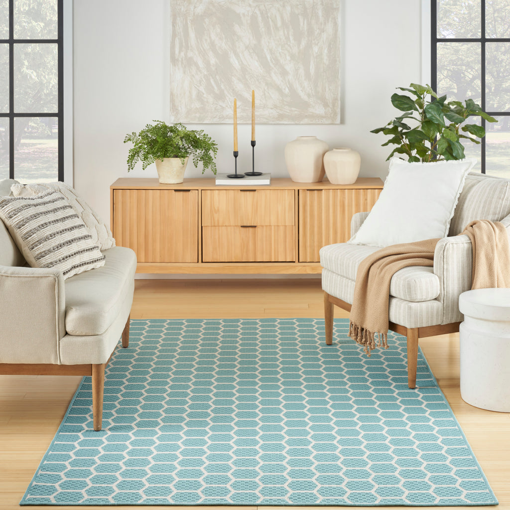 nourison twist reversible tws01 aqua rug