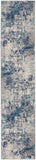 nourison passion psn36 ivory teal rug