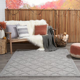 nourison easy care nes01 silver grey rug