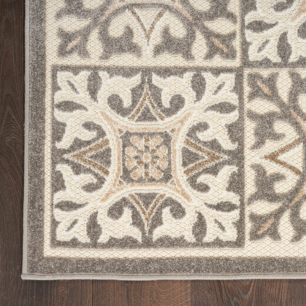 nourison aloha alh34 ivory grey rug