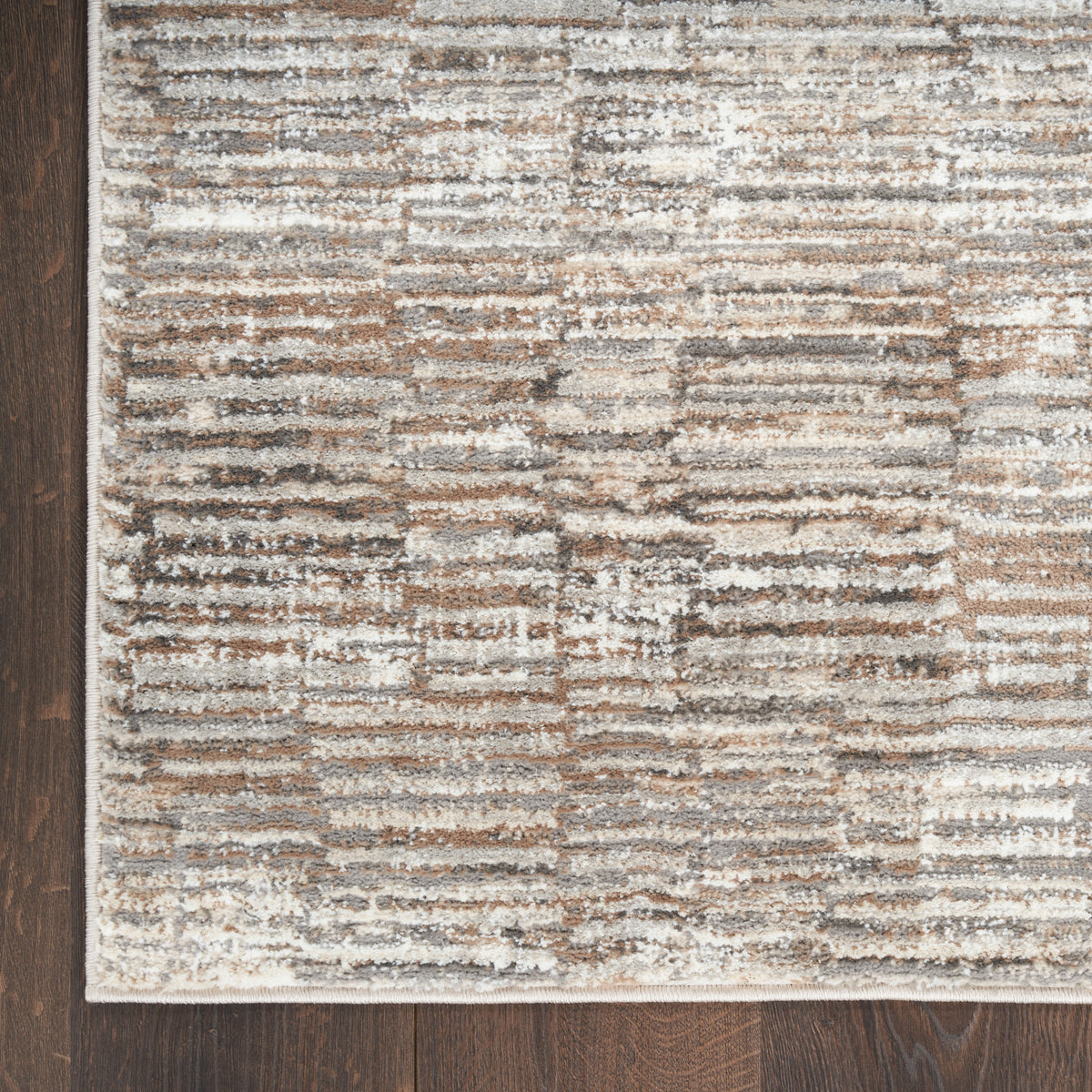 nourison sustainable trends sut06 ivory mocha rug