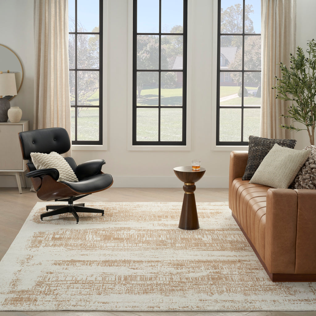 nourison harmony hay01 ivory gold rug