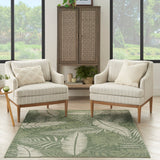 nourison garden oasis goa02 green ivory rug