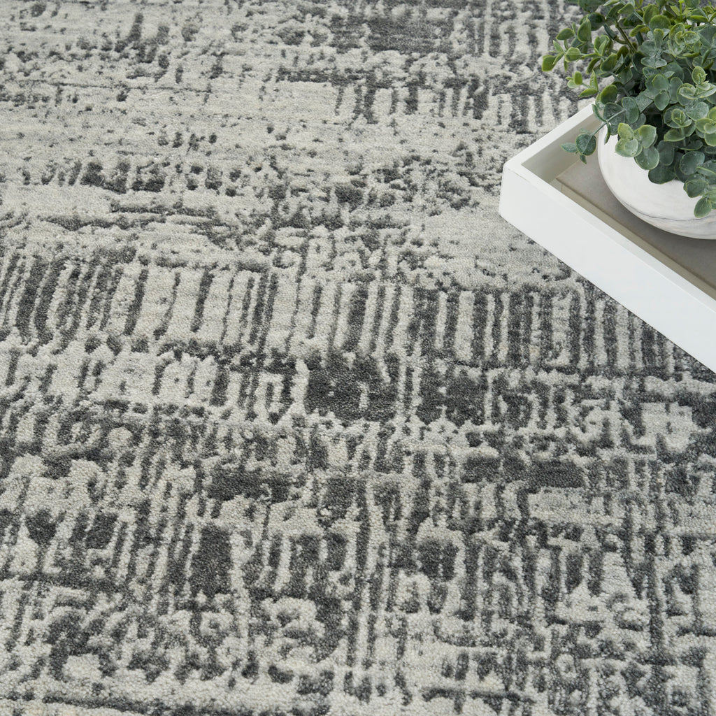 nourison harmony hay01 ivory charcoal rug