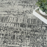 nourison harmony hay01 ivory charcoal rug