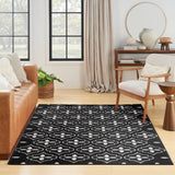 nourison nourison essentials nre04 black ivory rug