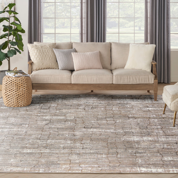 nourison sustainable trends sut06 ivory mocha rug