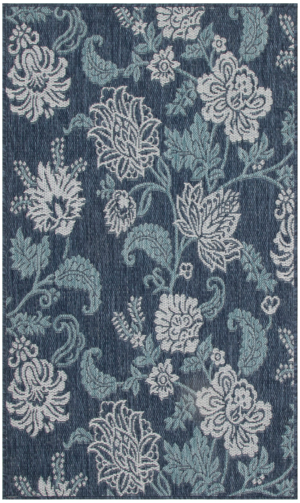nourison garden oasis goa03 navy rug