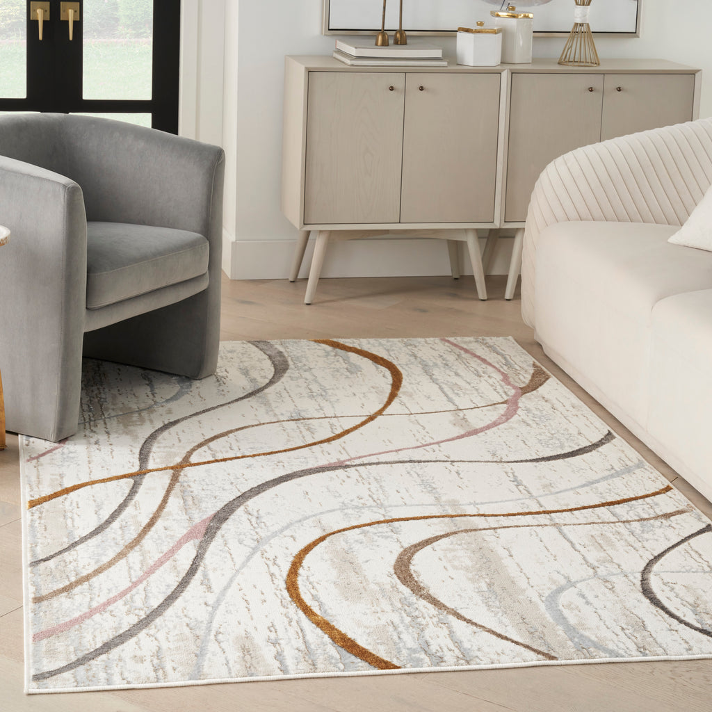 nourison glitz glz01 ivory multi rug