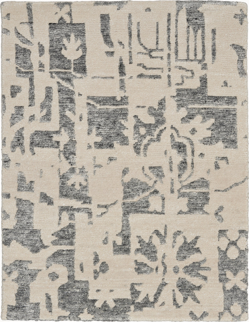 nourison silk shadows sha19 ivory grey rug