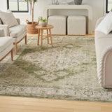 nourison astra machine washable asw11 ivory green rug