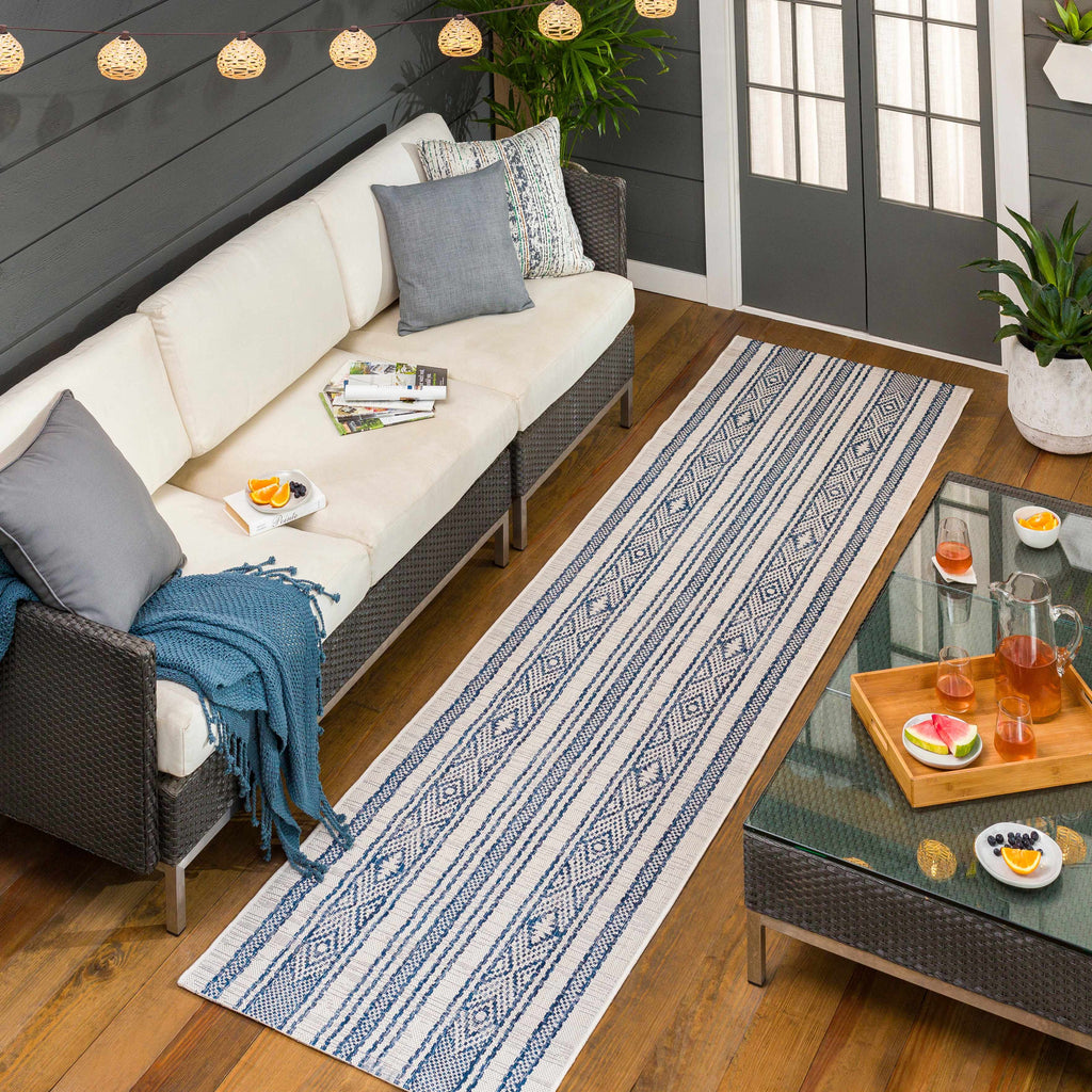 Hauteloom Yankalilla YANKA Navy Machine Made Polypropylene Rug