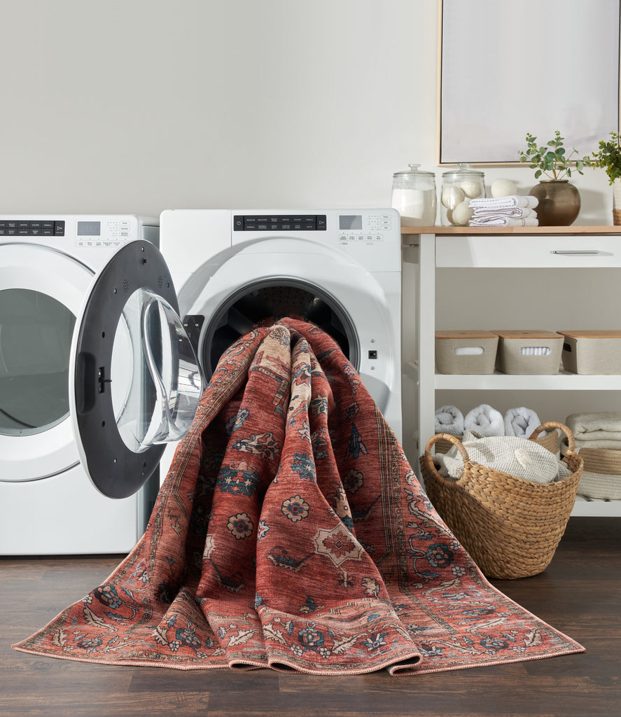nourison grand washables grw03 rust multicolor rug