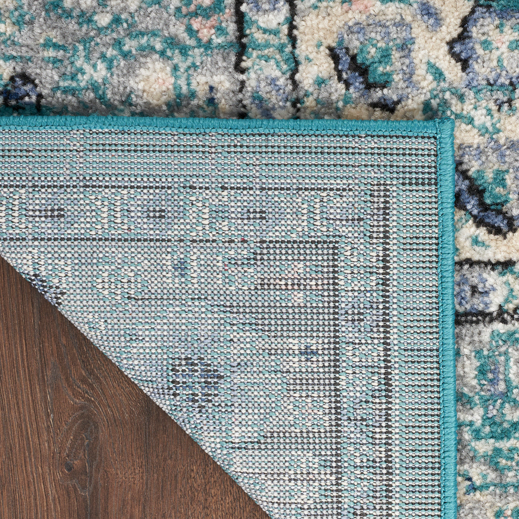 nourison passion psn03 turquoise grey rug