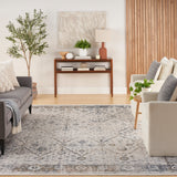 nourison astra machine washable asw16 ivory blue rug