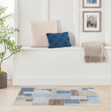 nourison astra machine washable asw09 blue green multi rug