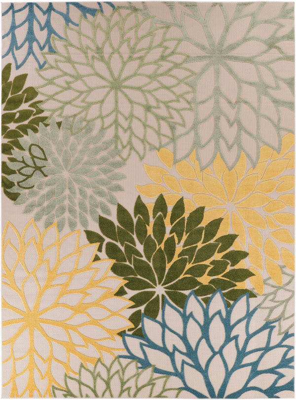 nourison aloha alh05 green multicolor rug