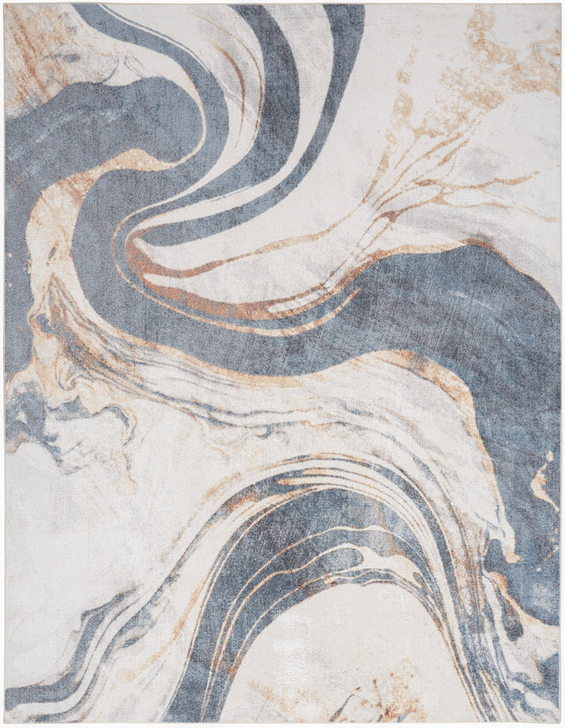 nourison astra machine washable asw15 ivory blue rug