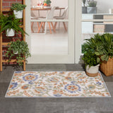 nourison aloha alh17 ivory blue rug