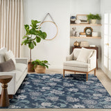 nourison garden oasis goa03 navy rug