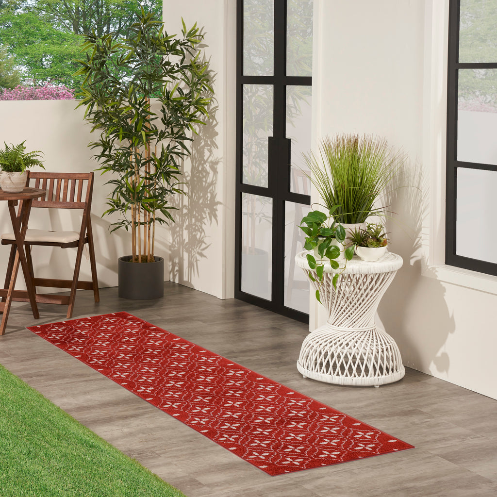 nourison nourison essentials nre04 brick ivory rug