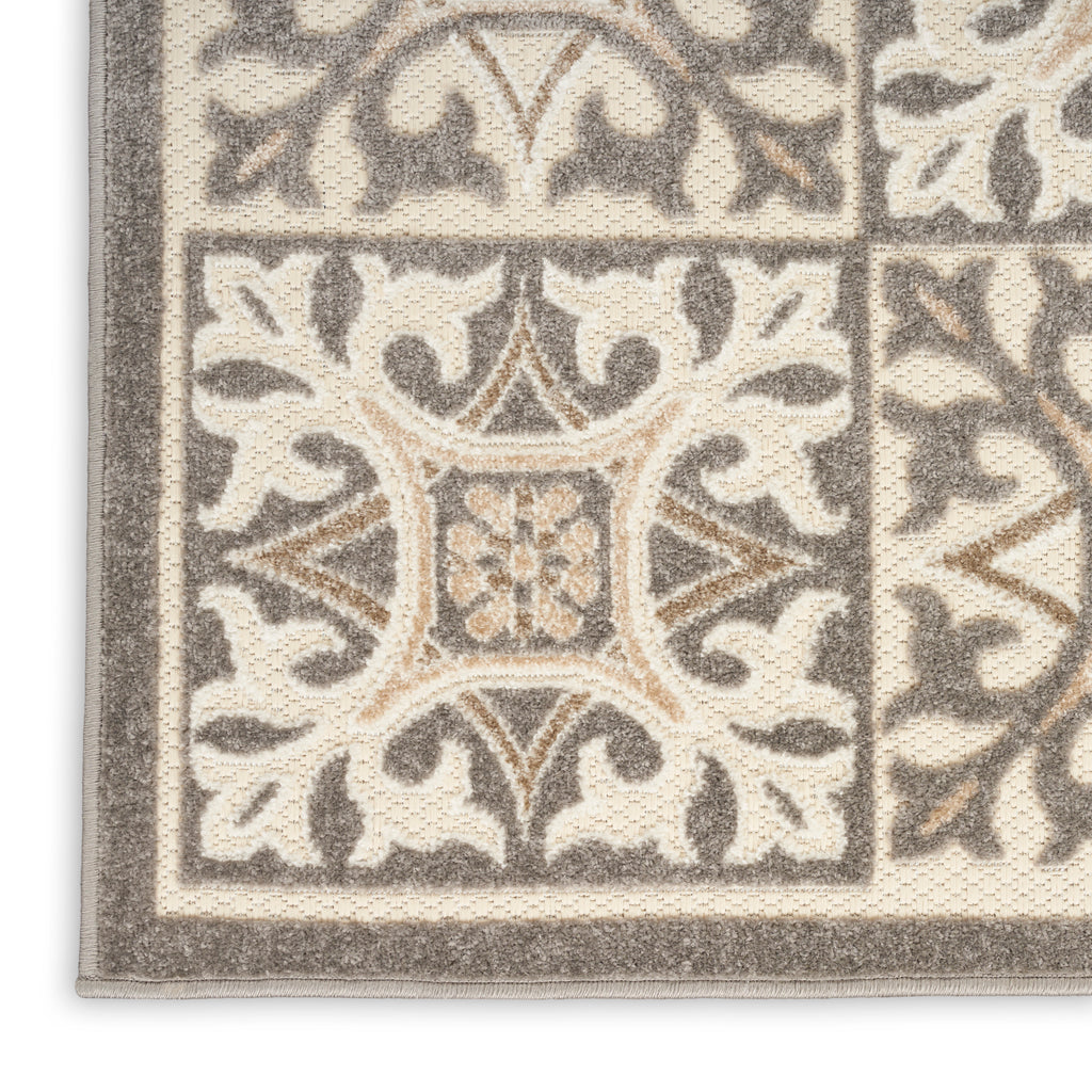 nourison aloha alh34 ivory grey rug