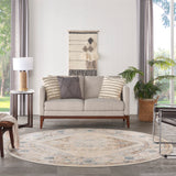 nourison astra machine washable asw13 ivory blue rug