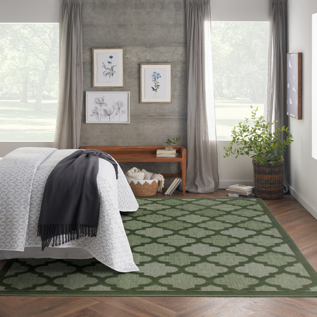 nourison easy care nes01 green rug
