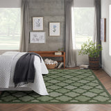 nourison easy care nes01 green rug