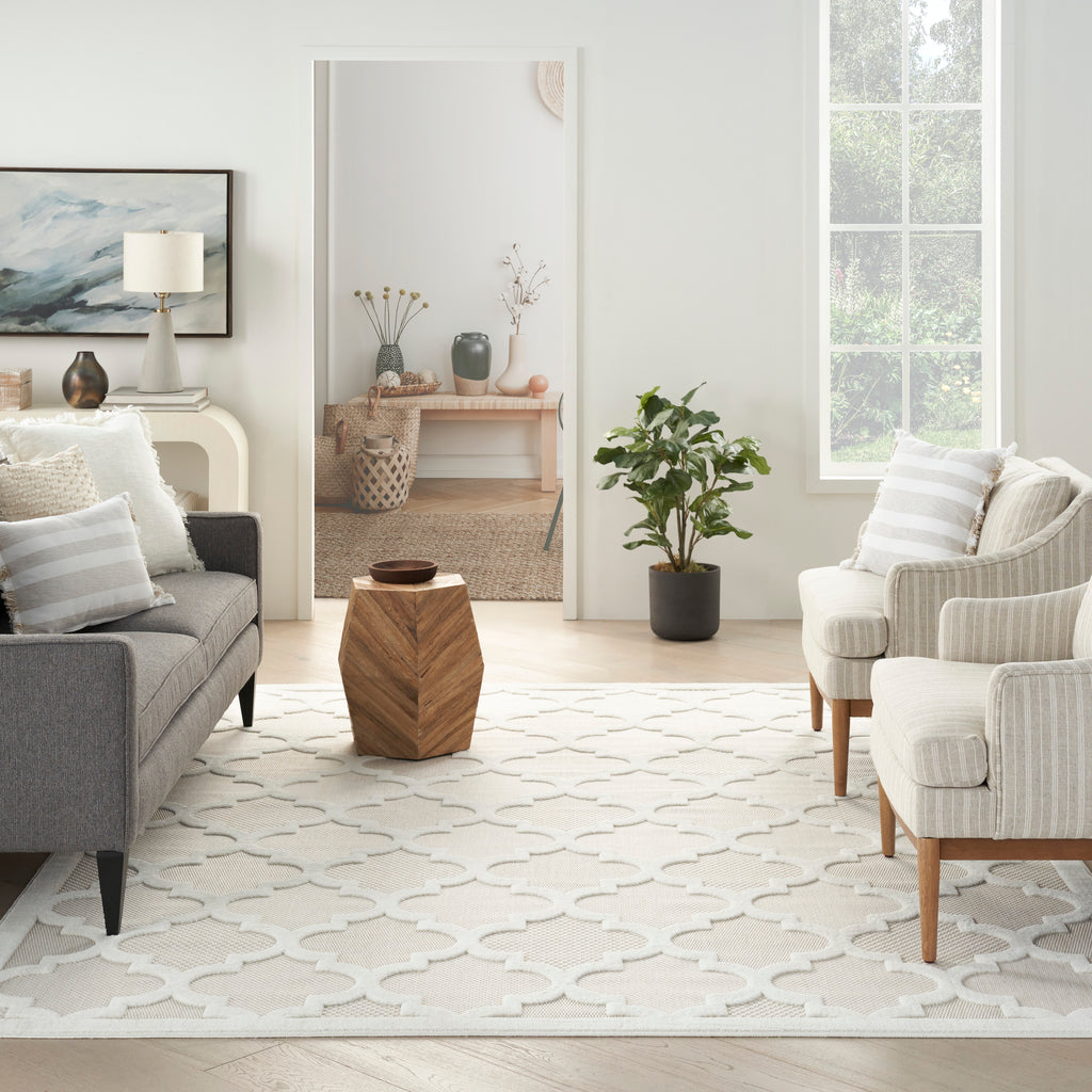 nourison easy care nes01 ivory white rug