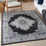 nourison passion psn03 black ivory rug