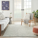 nourison interlock itl04 teal rug
