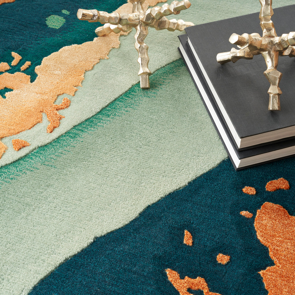 nourison prismatic prs30 emerald rug