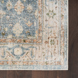 nourison astra machine washable asw11 silver blue rug