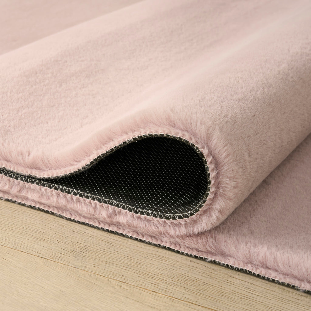nourison soft plush rabbit fur sff01 lavender rug