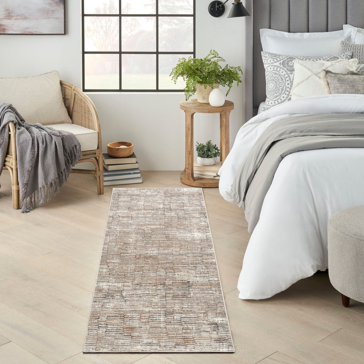 nourison sustainable trends sut06 ivory mocha rug