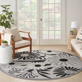 nourison aloha alh33 black white rug